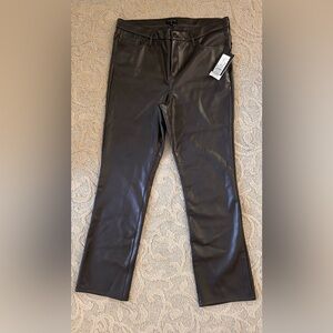 Brown Faux Leather Pants